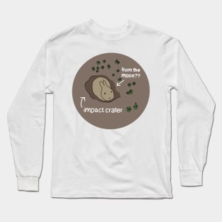 Impact Crater Bunny From The Moon Long Sleeve T-Shirt